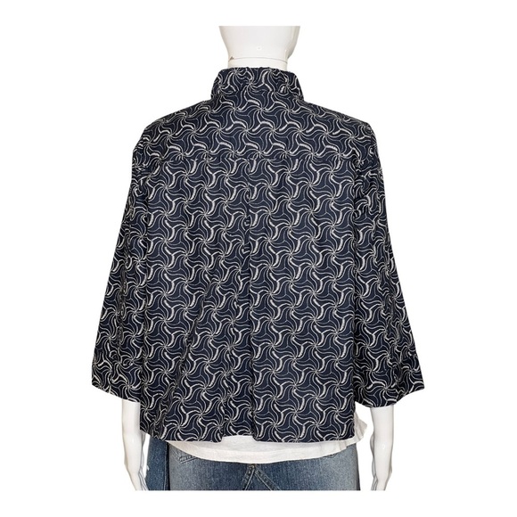 Christopher Banks Womens Size S Jacket Coath Blazer Cape 40s Style Collar Ruffle - Picture 11 of 13